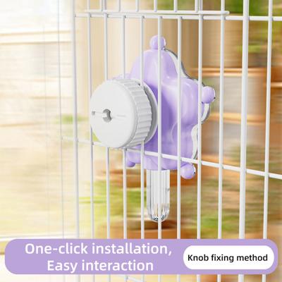 Parrot Foraging Spin Toy 360 Degrees Rotating Food Dispenser with Adjustable Portions Chew Safe Fun Cage Accessory for Cockatiels & Budgies