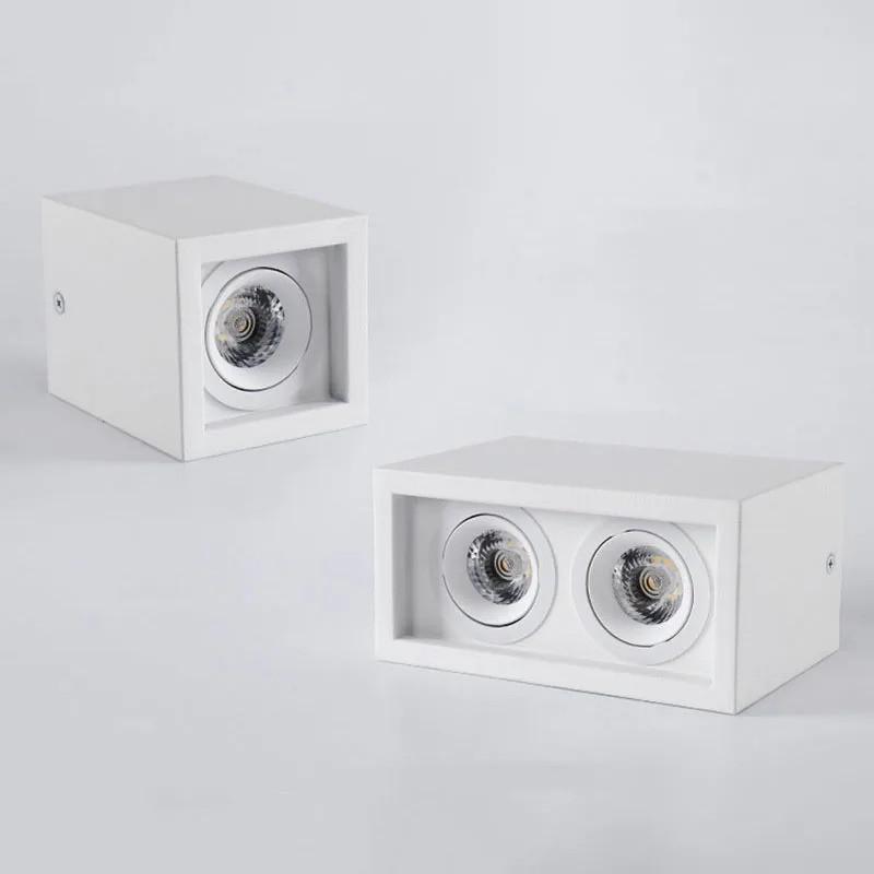 Square White Black LED COB Ceiling Lamp Indoor Lighting Surface Mounted Downlight Household 12W/18W LED Spot Light