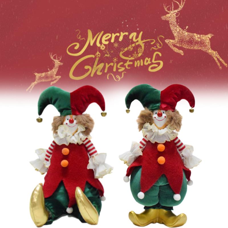Charming Clown Figurine For Christmas Festivities Beautifully Handmade For Joyful Decor