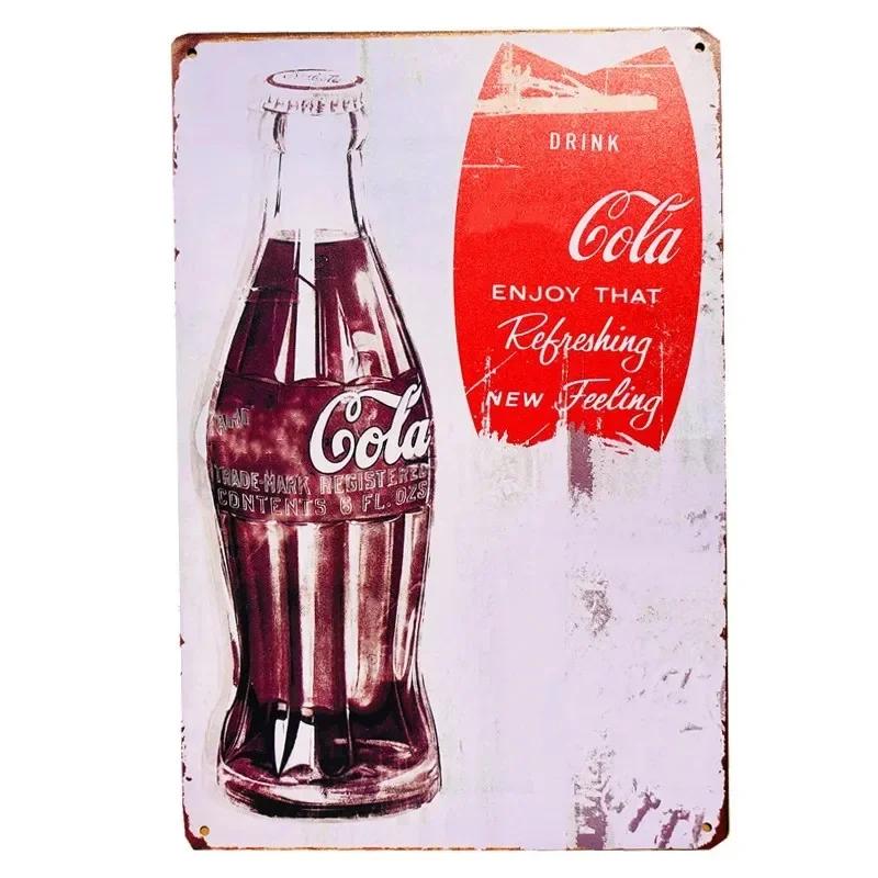 Vintage Metal Tin Signs Decor Retro Plaque Drinks Art Wall Posters for Kitchen Bar Pub Club Man Cave