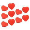 10 PCS Tennis Racket Vibration Dampener Heart Shape Silicone Tennis Shock Absorber Red