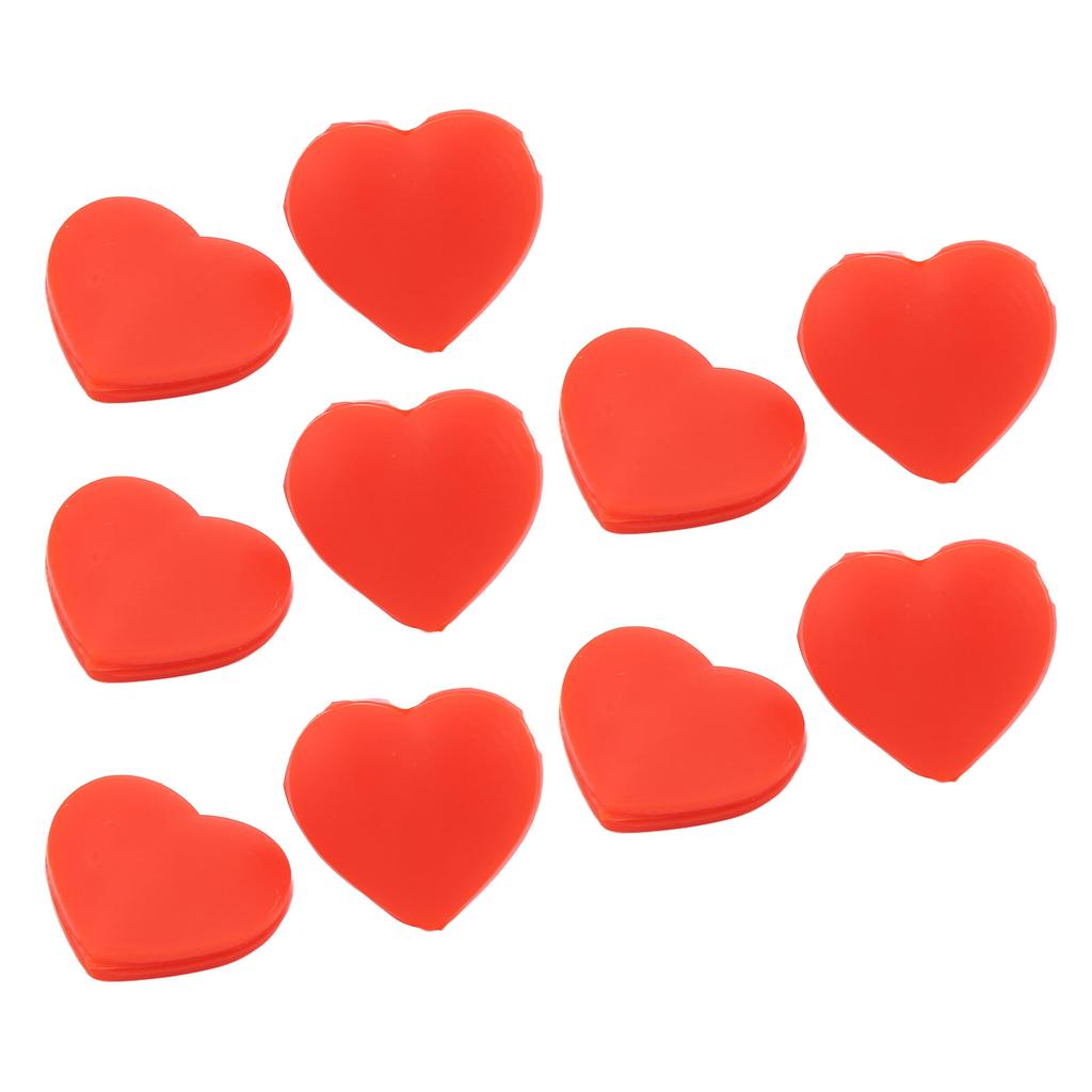 10 PCS Tennis Racket Vibration Dampener Heart Shape Silicone Tennis Shock Absorber Red