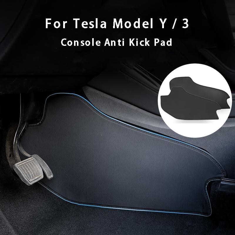 Do Tesla Model 3 Model Y Center Control Side Anti-kick Pad Skórzana antypoślizgowa ochronna osłona ochronna Dywanik ochronny Akcesoria samochodowe