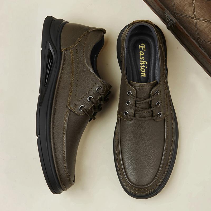 Fashion Luxury Brand Men Comfortable Oxford Shoes Fashionable Casual Leather Shoes Leisure Walk Men Outdoor Derby Shoes Lace Up Sneakers