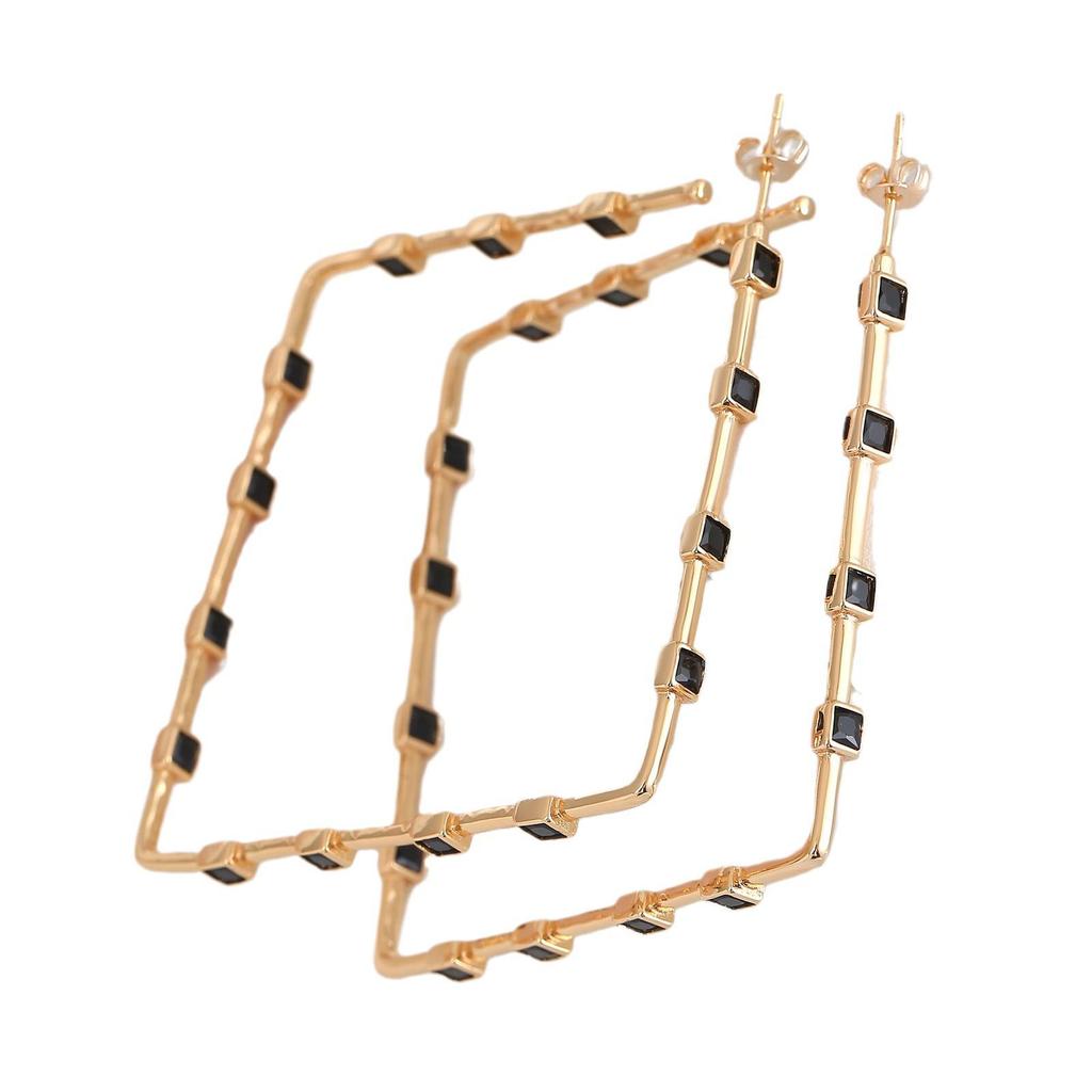 European & American 6CM Large Square Hoop Earrings - Bold Geometric Design, Statement Stud Earrings for a Unique, Chic Look