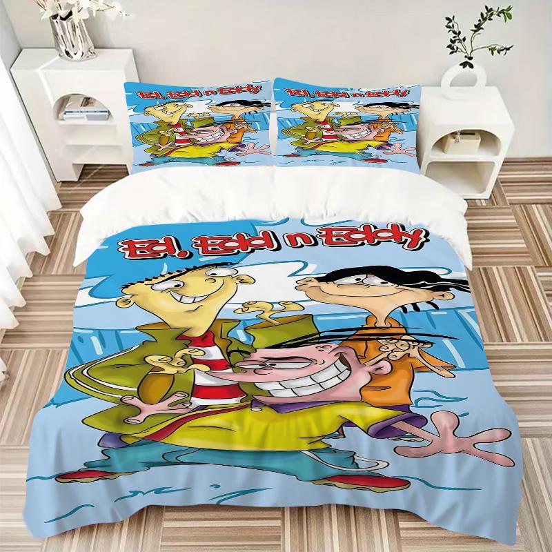 Funny Cartoon Family Print 3Pcs Bedding Set,Duvet Cover with 2 Bedro,Pillowcase Home Birthday Gift