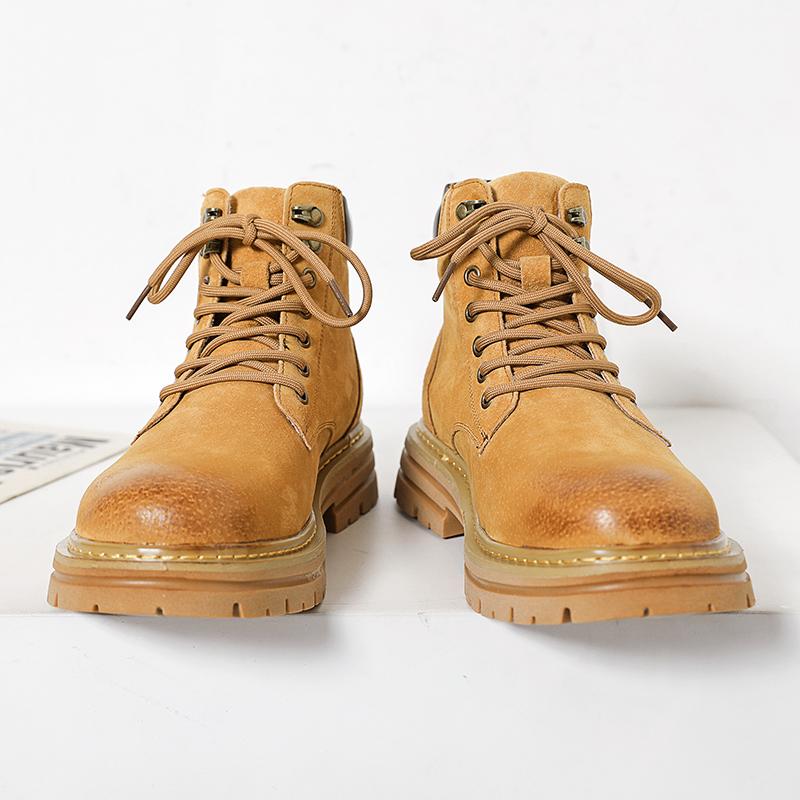 Fashion Autumn and Winter Men Boots Thick Bottom Wear resistant Lace Business Outdoor Training Brand Chelsea Boots Size 38-44 Men Boots