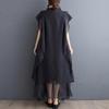 Sleeveless Plus Size Black Mesh Vintage New In Dresses for Women Casual Loose Long Summer Dress