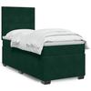 Maison Exclusive - Rete a doghe per letto con materasso Verde scuro 90x190 cm