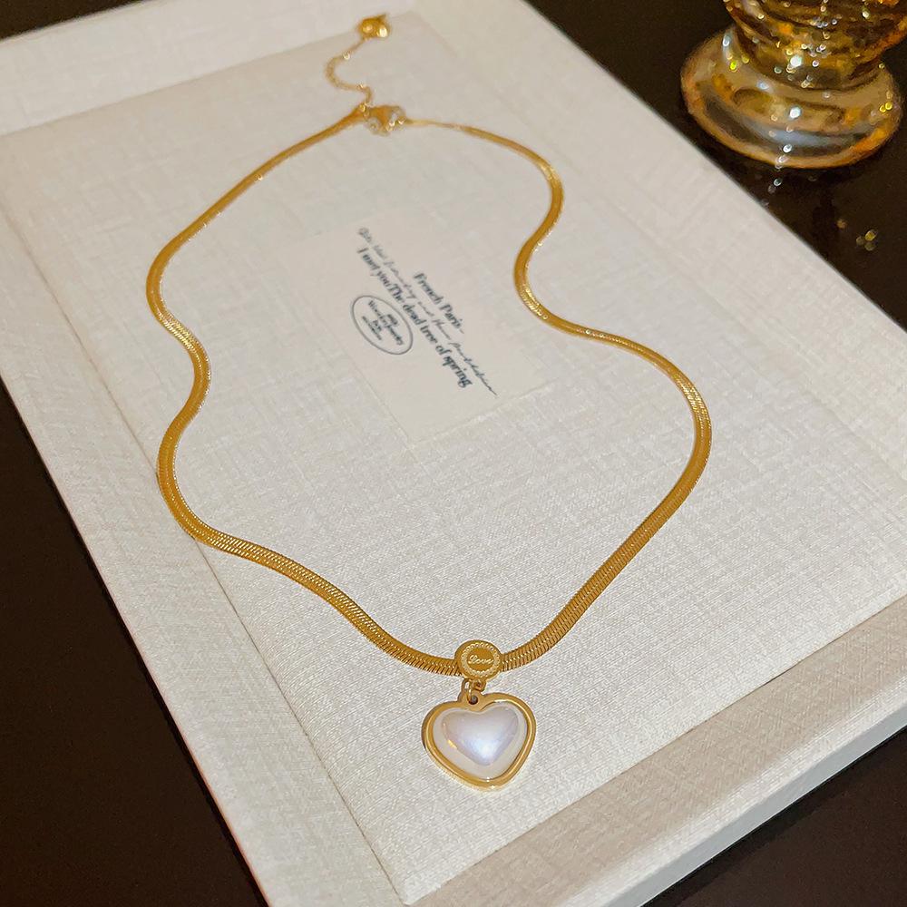 Elegant Titanium Steel Necklace: Chic, Durable, Non-Fading Design for Women