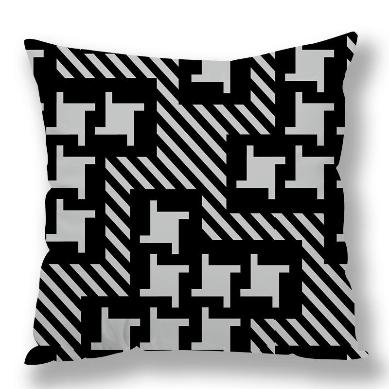 Abstract Houndstooth Geometric Pillow Cover Design Pillow Waist Premium Durable Quality Useful Practical Reliable
