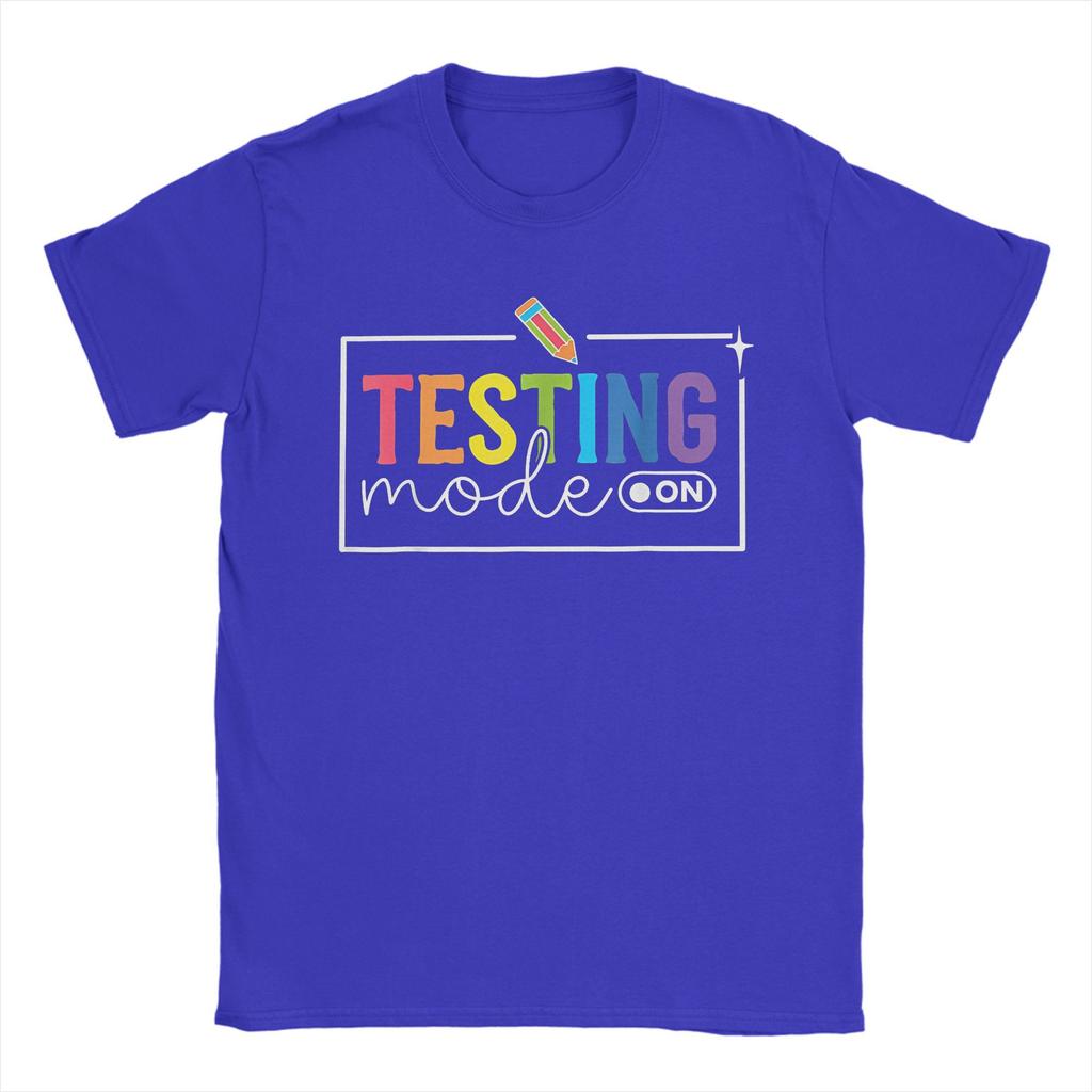 Funny Testing Mode On Testing Day Motivational Teacher  T Shirt Summer  Y2K T-Shirts Comfortable Cool Tees Oversized Print Tops