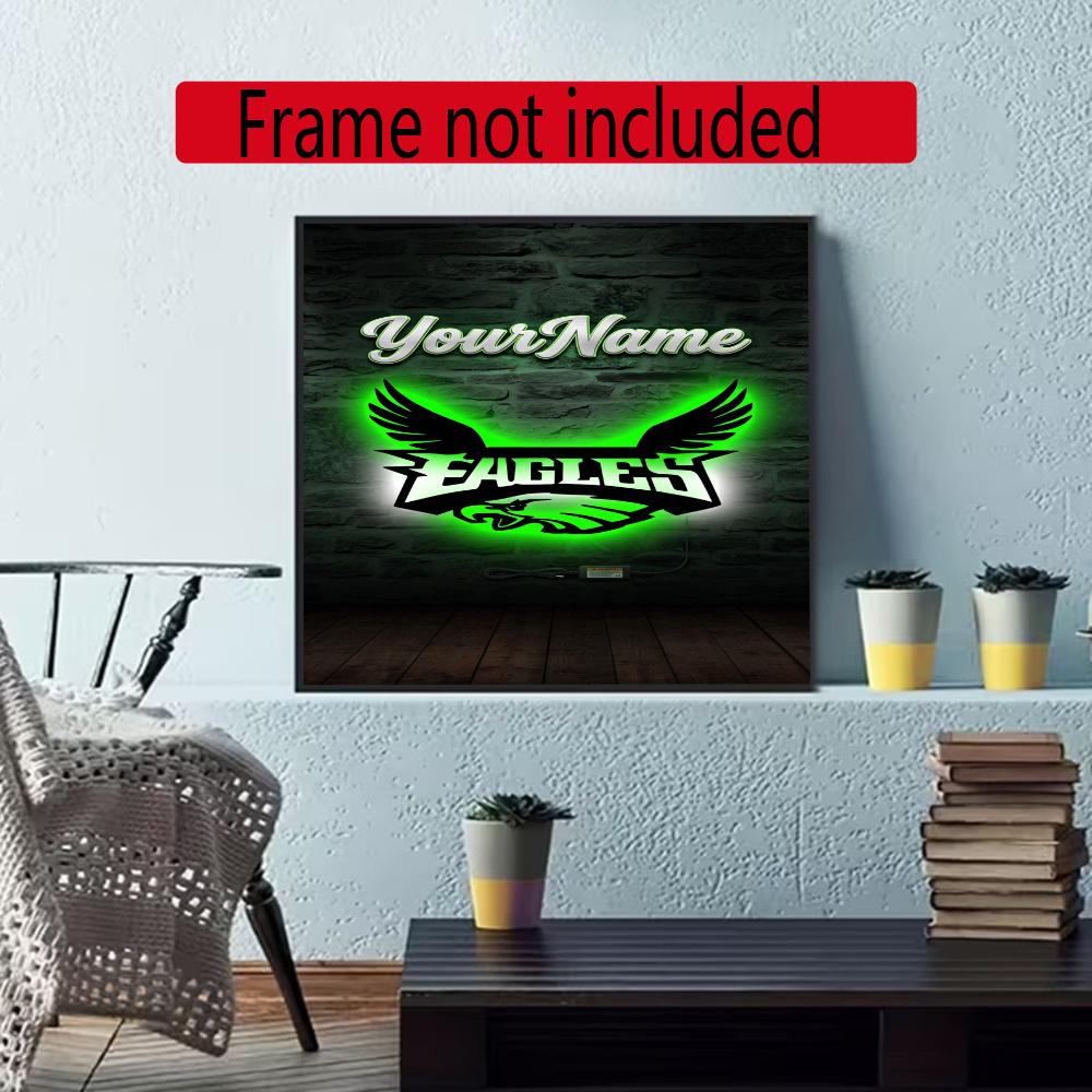 Philadelphia Eagles Personalized Name Diamond Paintings Mosaic Wall Round Diamond Art Painting Kits Embroidery Crystal Accessories Frameless