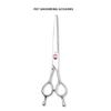 Professional Pet Grooming Scissors Set 6.5 Inch Stainless Steel Flat Curved Tooth Fishbone Fluffy Thinning Shears Dogs
