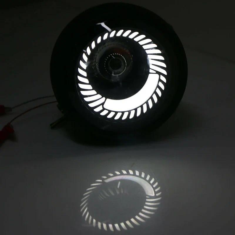 6.5 inch Motorcycle Headlight LED Round Head Lamp Spiral Side Mount Bracket High Low Beam For Choppers Cafe Parts