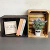 Creative Deco Set of 3 Torched Wooden Crate | 40 X 30 X 23 Cm | Wooden Storage Crate | Vintage Wooden Storage Crate
