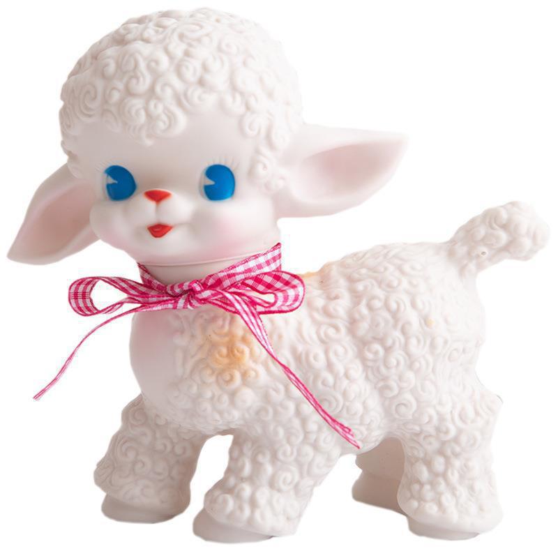 Retro Showa Little Sheep Desk Ornament: Handmade Home Decoration for Office & Room