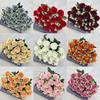 18 Heads Artificial Rose Flower Cluster For Hotel Lobby And Wedding Celebration