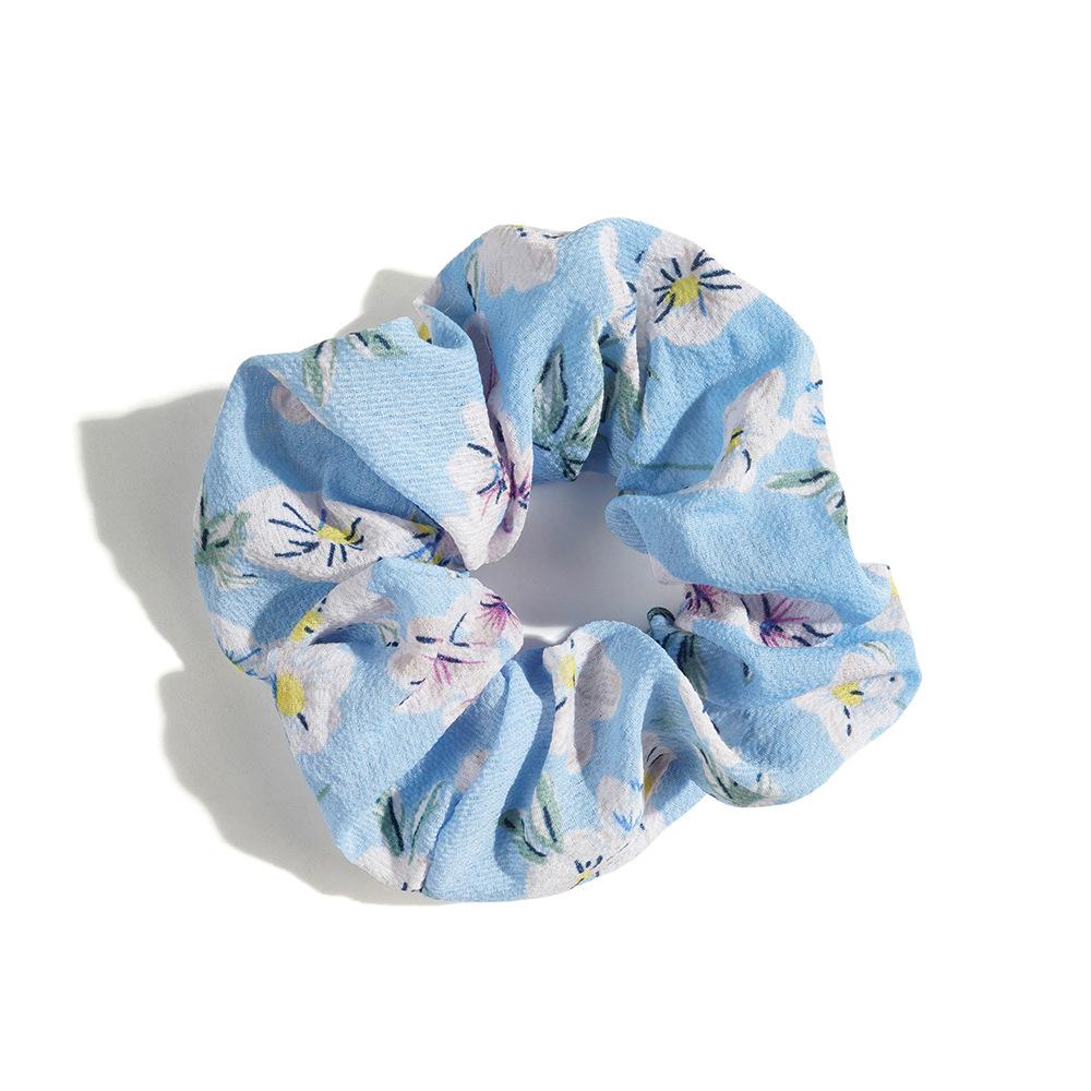 Leopard Print Hair Band Bohemian Large Intestine Band Small Fresh Commuter Rubber Band Flower Print Head Band Head Rope