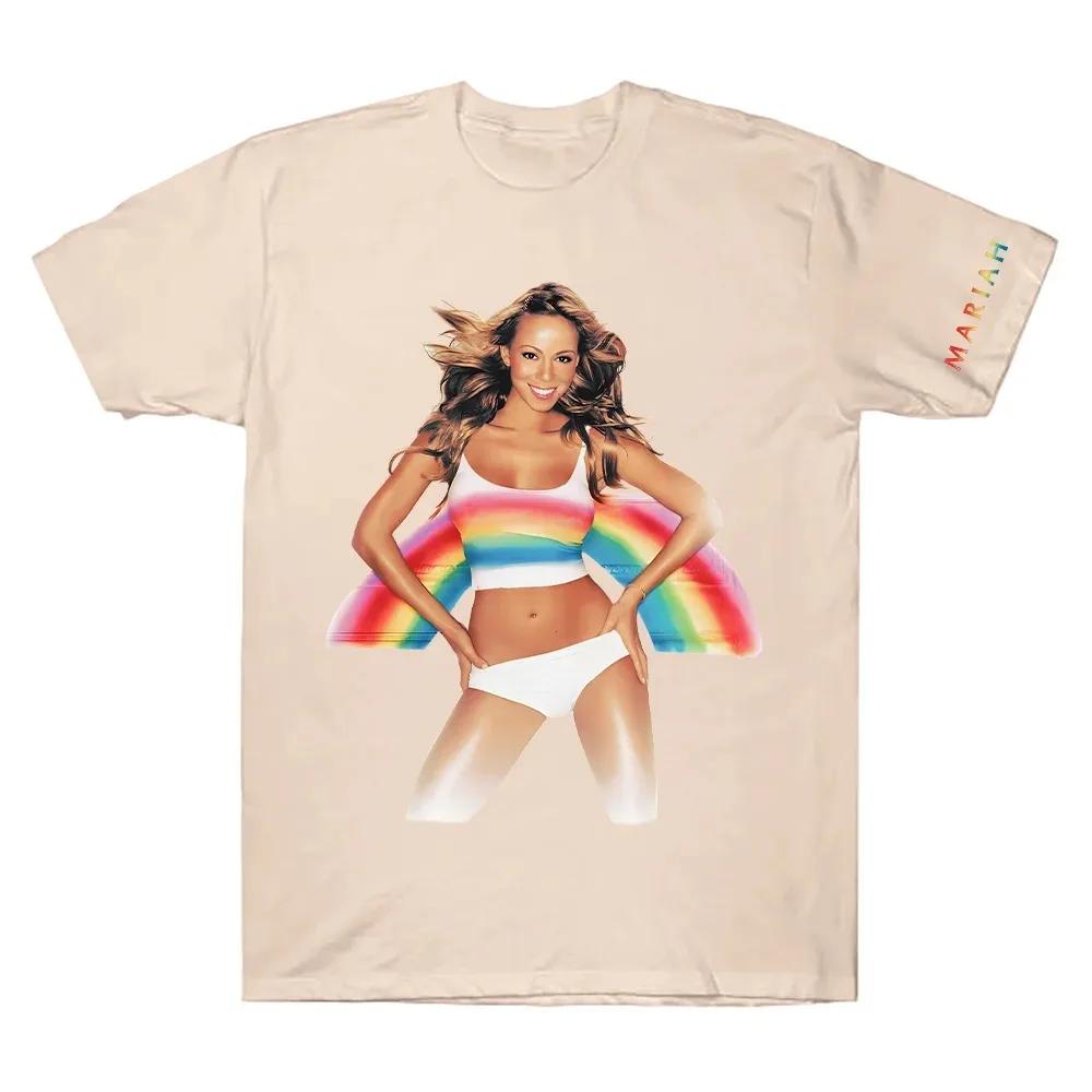 Summer Mariah Carey Classic Poster Print TShirt Unisex Women Cotton Crewneck Oversized Top Streetwear Harajuku Summer Casual Tee
