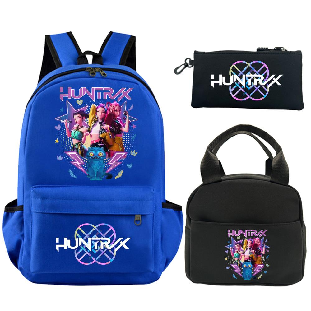 3-teiliges/Set Rucksack mit Cartoon-Print, mit Umhängetasche und Federmäppchen für Teenager, Schüler, Jungen, Mädchen, Schultasche, große Kapazität, wasserdicht, Buchrucksack, Kindergeschenk