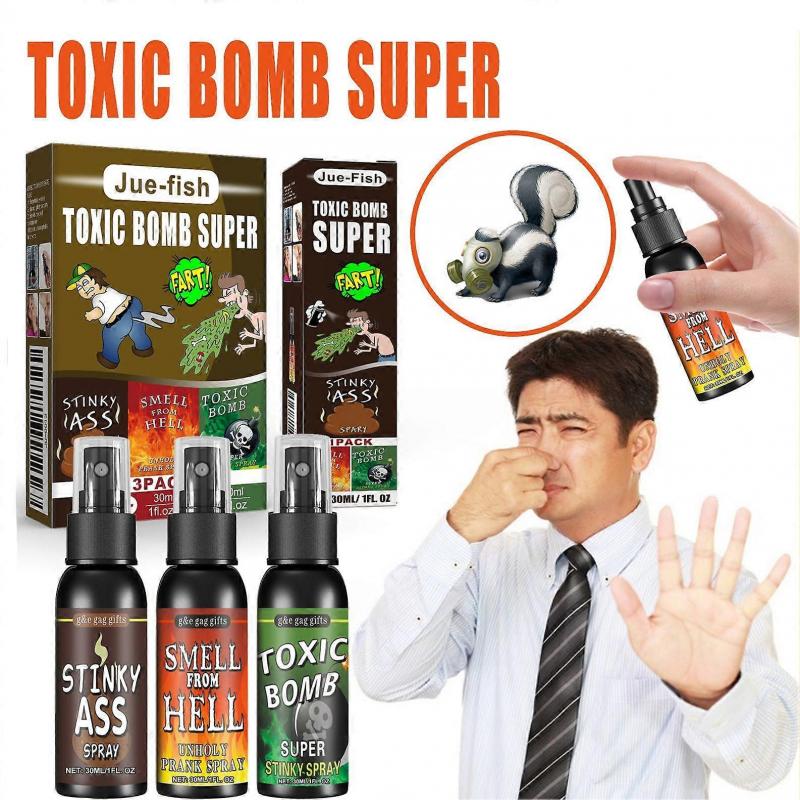 3 Pack Liquid Assfart Spray Extra Strong Smell from Hell for Adults or Children