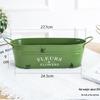 Wrought Iron Oval Dual-Handle Horseshoe Print Planter Set for Balcony Succulents