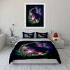 Butterfly Moon with Flowers Bedding Duvet Cover Set Duvet Cover Pillowcases  (1*Duvet Cover 2*Pillowcases, without duvet insert)