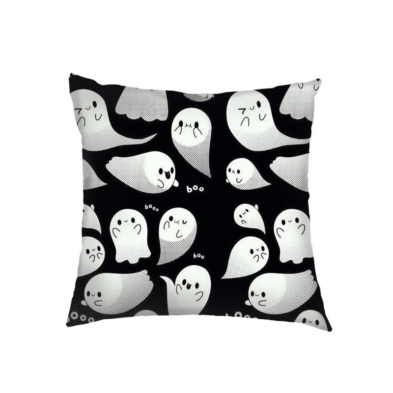 Vampire Bat Ghost Print Cushion Covers Gothic Style Pillowcases Bedroom Office Living Room Pillowcase Throw Pillow Cover Gift