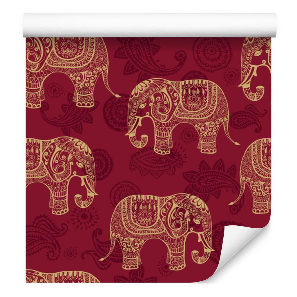 Elephants Wallpaper In Oriental Style for Living Room and Bedroom 50x1000