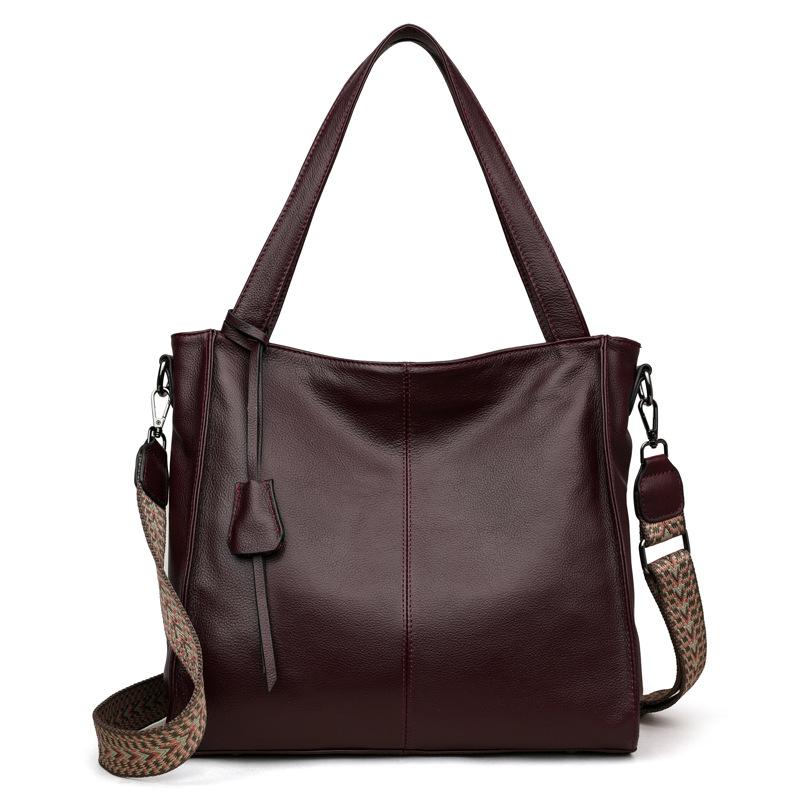 

eather bag women s new bucket bag large capacity commuter bag wide shoulder strap shoulder messenger bag