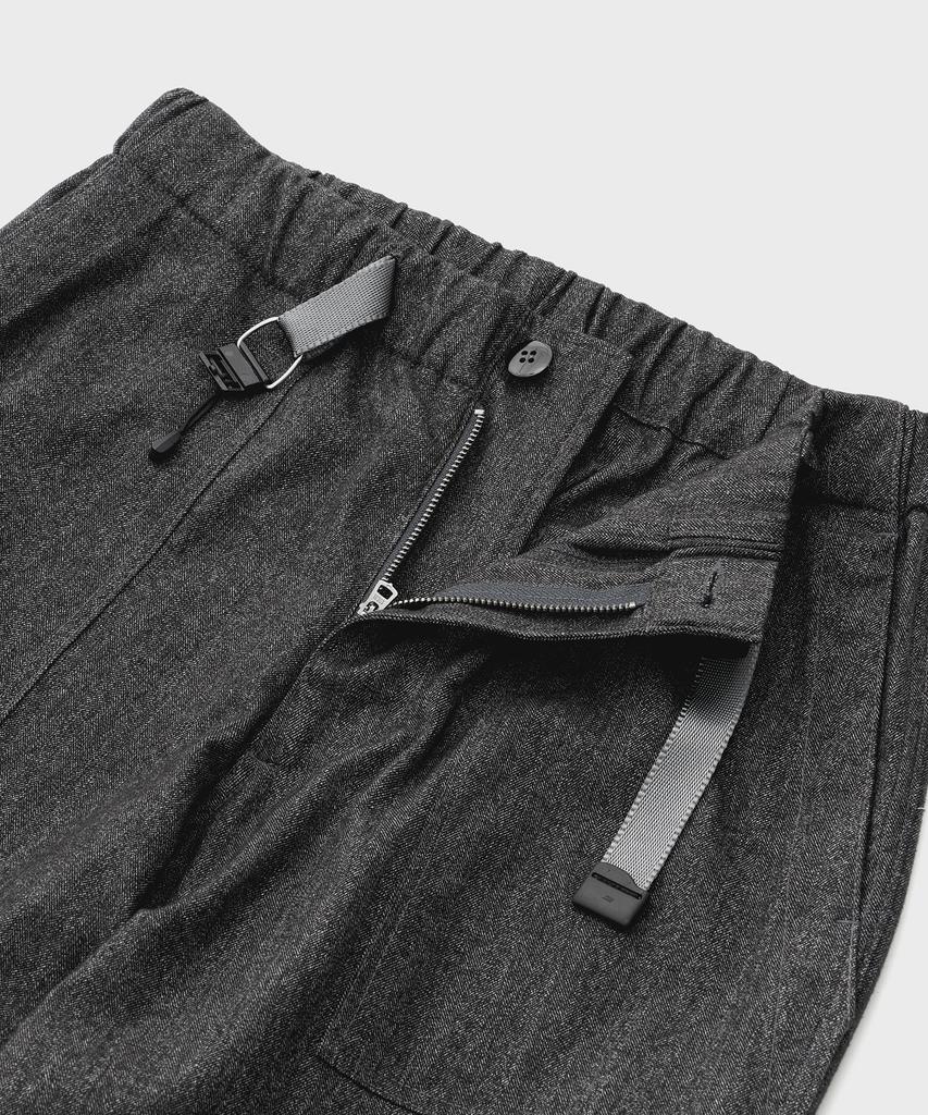 ANOTHER OFFICE Flow Utility Pants (Black-Herringbone)