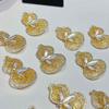Retro Chinese Hollow Gourd Brooch: Gold-Plated Shell, Zircon, Pearl Pin, DIY Accessory