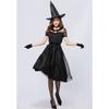 Halloween New Black Veil Witch Costume, Witch Costume, Temperament Witch Night Ghost Game Costume