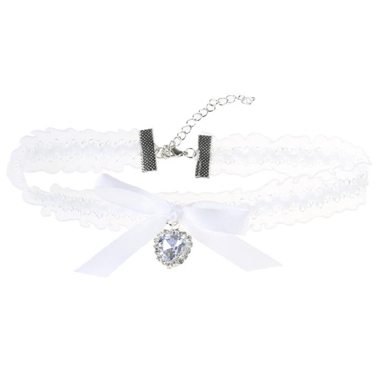 Bows Choker Lolit Choker Necklace Ribbon Choker Vintage Lace Choker Goth Choker 1 белый