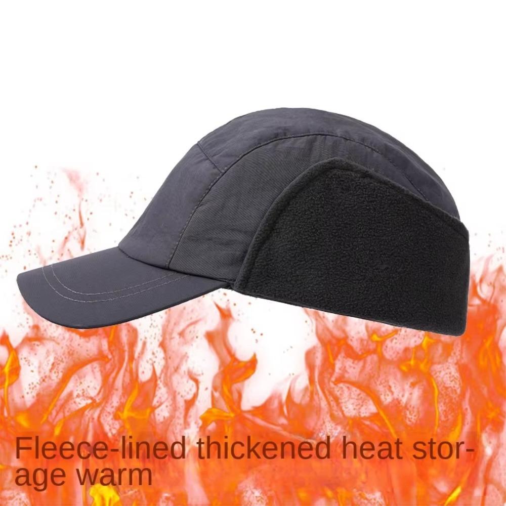 Warm Winter Baseball Cap Polar Fleece Hiking Bonnets Casual Earmuffs Hat for Men  For Autumn Winter