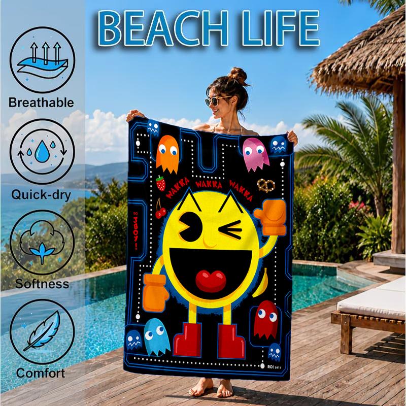colorful game Adventure Beach Towel, Microfiber Beach Towel, Perfect For Pool, Beach, Travel, Home Decor Beach Party Fan gifts