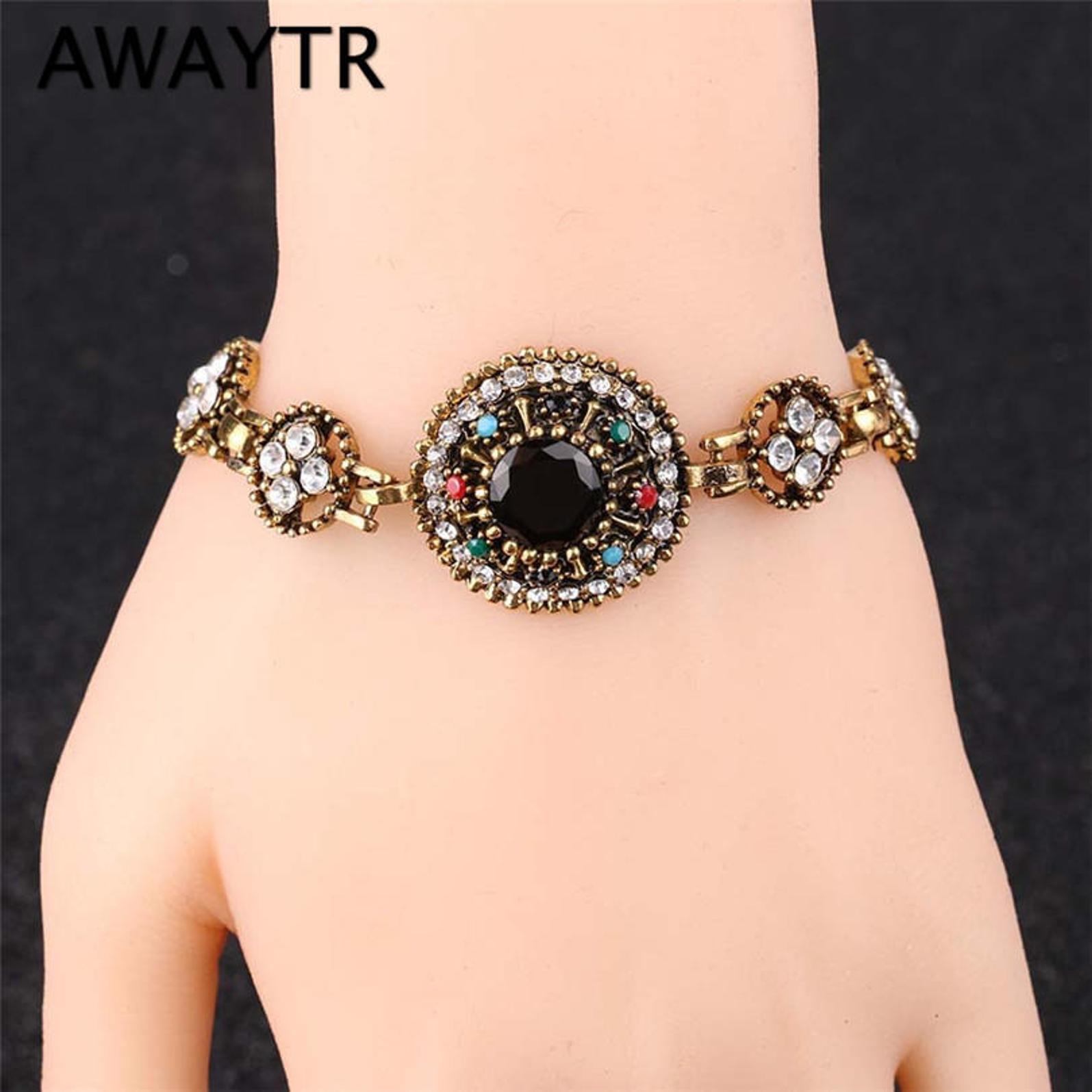 

Женские модные винтажные элегантные браслеты со стразами