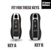 Luxury Leather Car Key Case Cover Key Fob Protective Case Holder for Porsche New Cayenne Panamera 911 992 Taycan Accessories