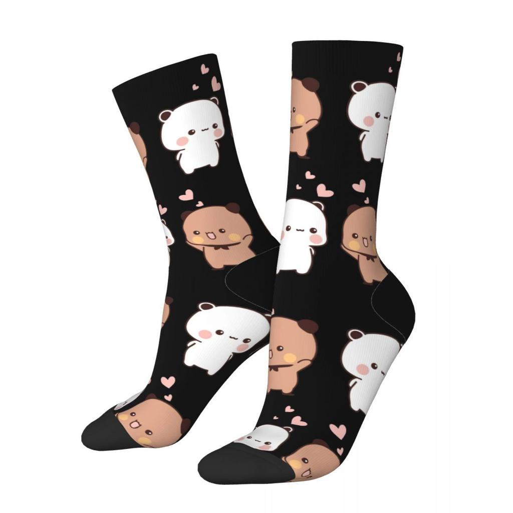 Bär & Panda Bubu Dudu Ballon-Socken Vintage Strümpfe Winter Anti-Rutsch Herrensocken Warm Weich Muster Laufsocken