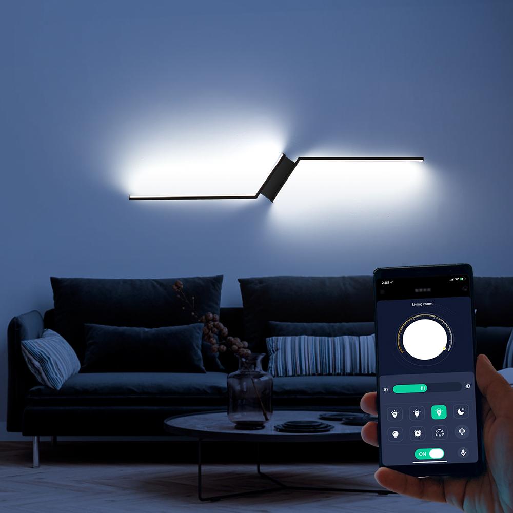 Hockey Interior Wall Light Remote Control LED Wall Lamp Bedroom Decoration Modern Indoor Lighting Lamps 53CM 73CM 93CM LED Light