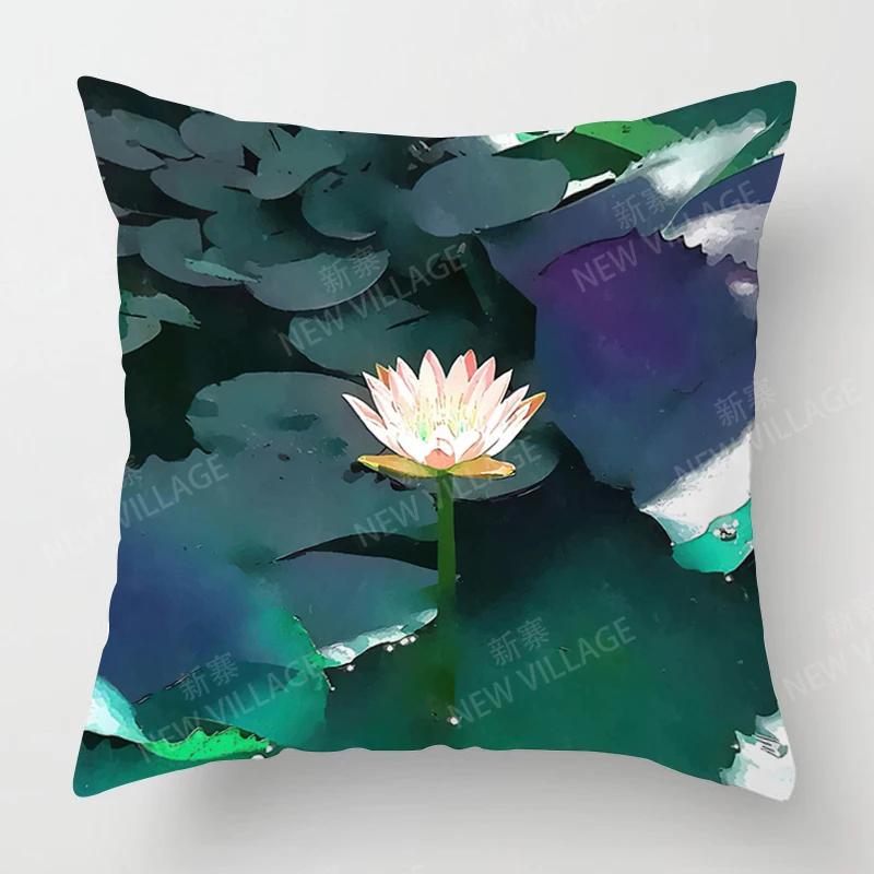 Creative Plant Leaf Patterns Throw Pillow Cover With Short Plush Print Living Room Sofa Decoration Cushion Cover Pillow Covers