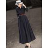 Elegant A-Line Long Sleeve Shirt Dress