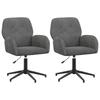 Swivel Chairs 2 Pcs 54 X 55 X 90 Cm Dark Grey Velvet