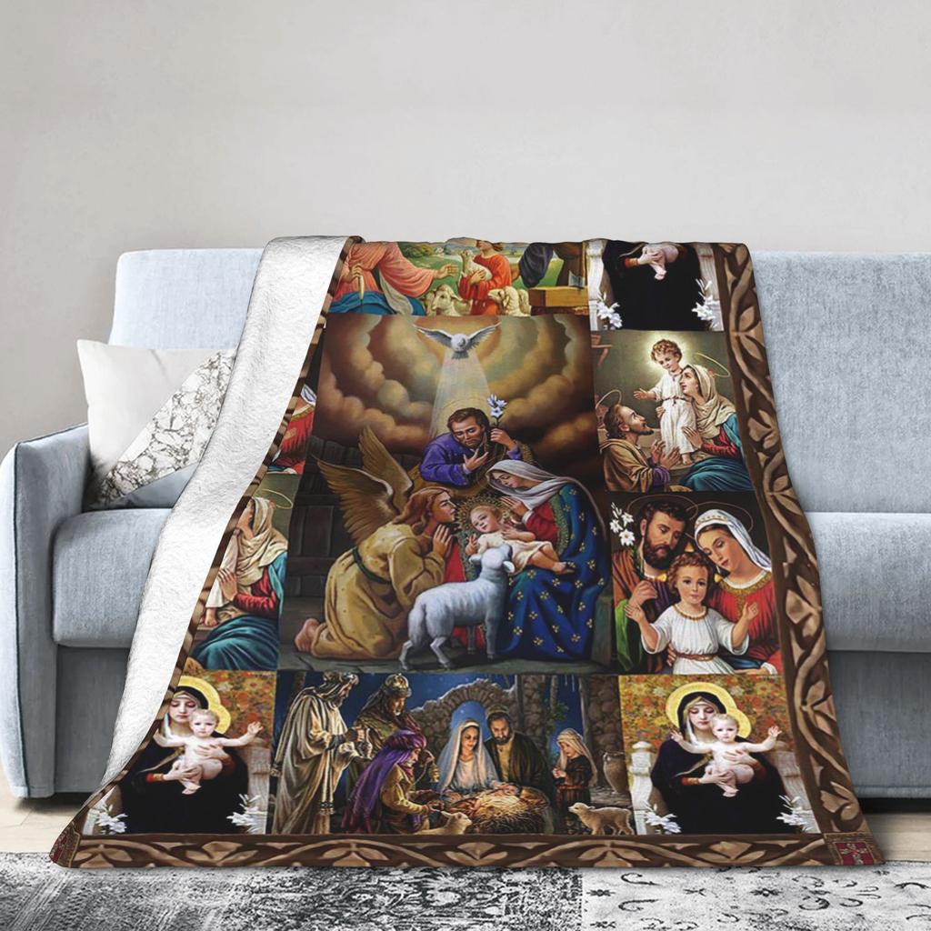 Christian Divine Mercy Flannel Blankets Jesus I Trus In You Custom Throw Blanket for Sofa Bedding Lounge 200x150cm Bedspreads