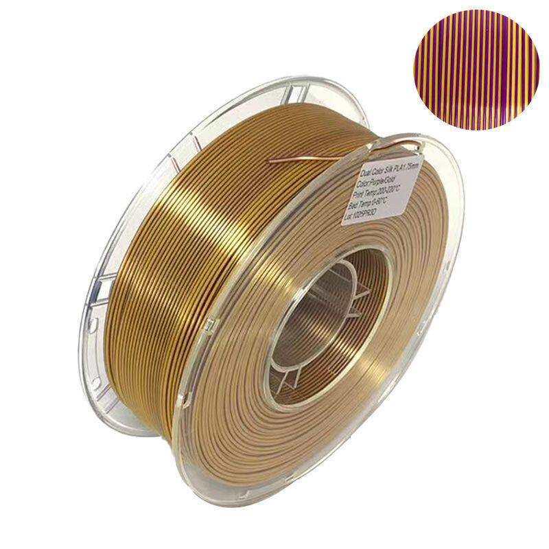 PLA Silk Dual-Color Tri-Color 1.75mm Filament for FDM 3D Printers
