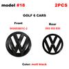 5K0853601C VW 135mm Car Front Grill Logo Emblem 110mm Rear Trunk Lid Badge For Volkswagen Golf MK6 Replacement Auto Accessories ze5