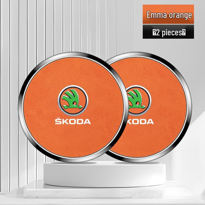 Skoda Kodiaq Cup Holder Coaster for 2017-2024 Models, Alloy