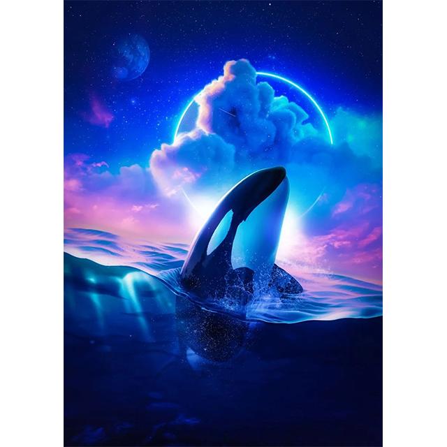 

Magical Fantasy Animals Glowing Horns Prints Poster Canvas Painting Modern Wall Art Pictures For Living Room Bedroom Home Decor 21x30cm No Framed