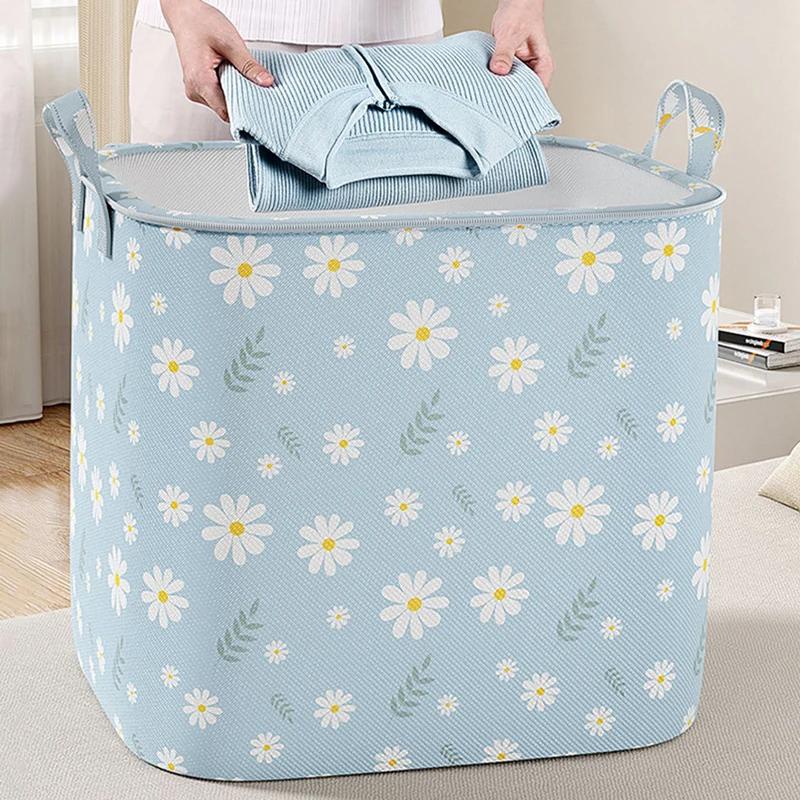 Foldable  Clothes Storage Bag Wardrobe Quilt Clothes Organizer  Non-woven Large Capacity Wardrobe Clothing Organizer Pouch